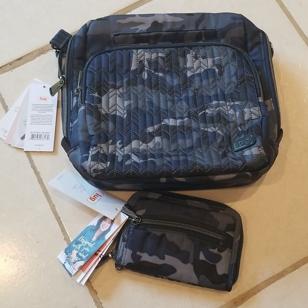 Lug Ranger Rodeo RFID Protected 2 Pcs Purse Crossbody & Wallet Set Cameo NWT